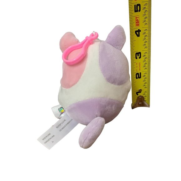 Squishmallow Clip Cat Justice Colette Purple Pink White 2019 Scented Pastel Rare - Picture 9 of 9